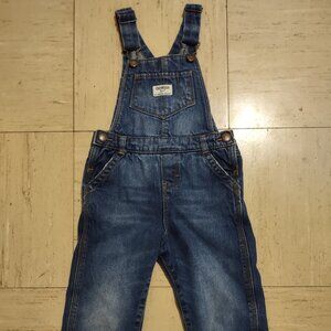 Toddler size 3T, hot pink fleece-lined, denim overalls